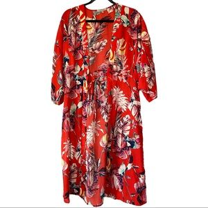 Tropical Print Duster Kimono